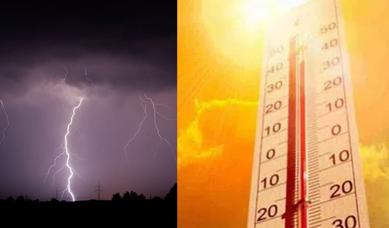 districtsandhyderabadreelunderintenseheatdespitesporadicspellsofthunderstorms