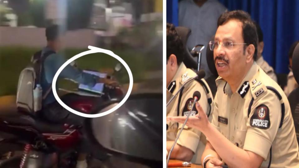 Sajjanar Flags Work From Bike After Viral Video Shows Rider Using Laptop