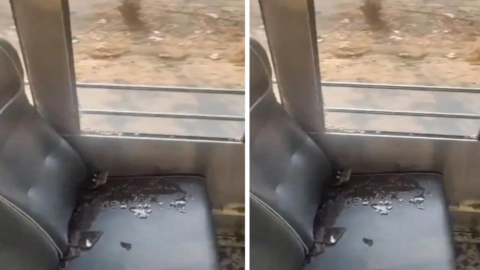 TSRTC bus vandalised at Hyderabad outskirts, windows broken