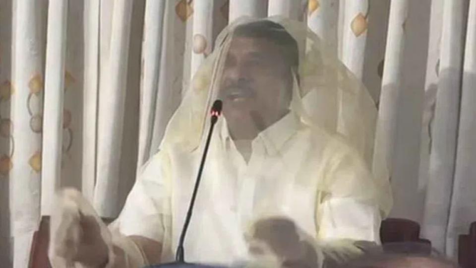 BRS MLA Sudheer holds mosquito net protest at Assembly