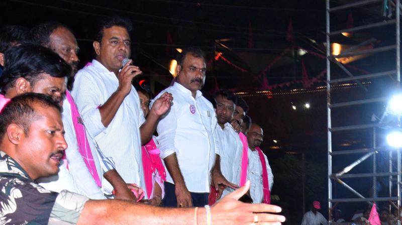 ktramaraoparticipatesinaroadshowatuppalcrossroadsonmonday