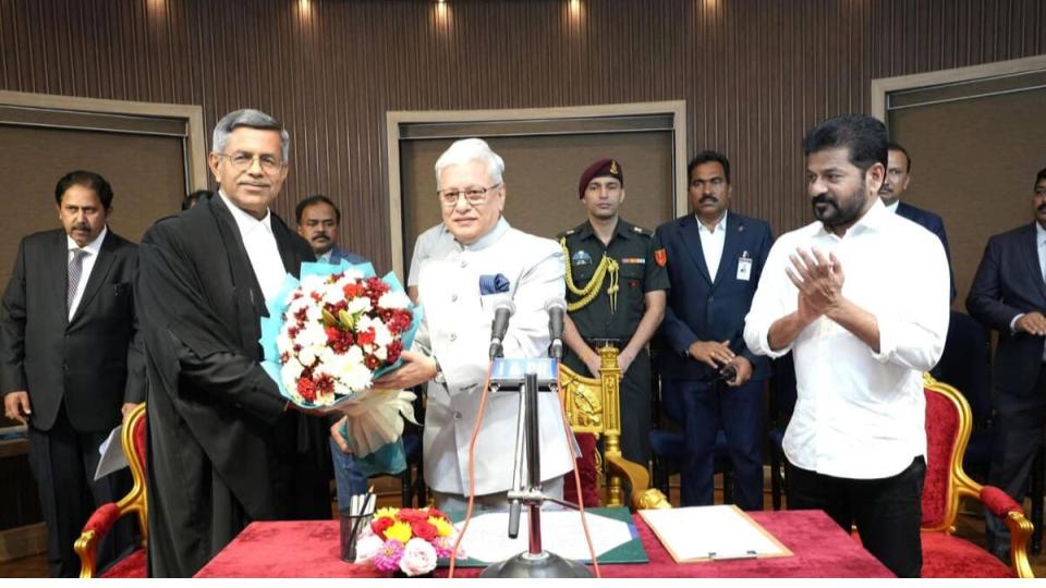 Justice AK Singh sworn in as new Chief Justice of Telangana HC