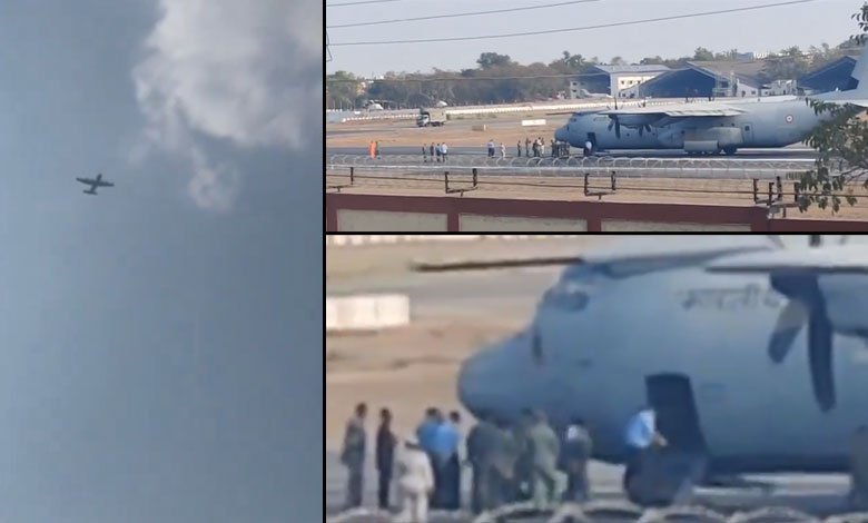 IAF transport aircraft makes emergency landing at Begumpet Airport