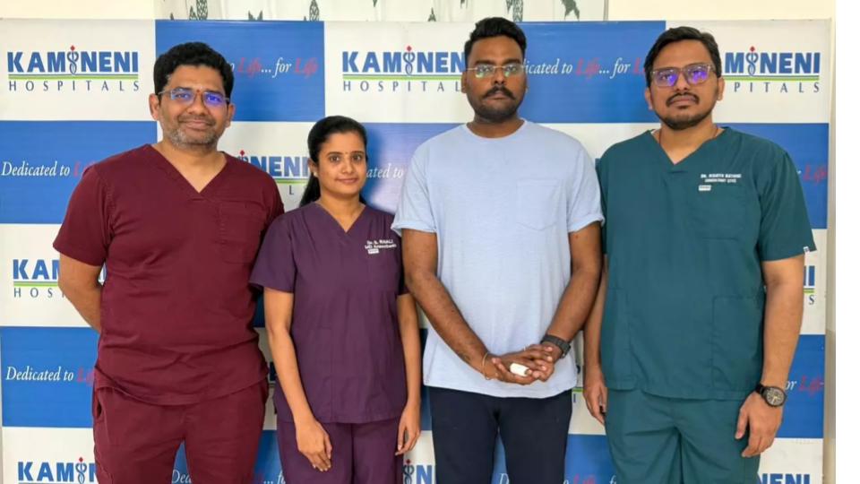 Doctors of Kamineni Hospital Save Techie Life After Manja Cuts Through Neck