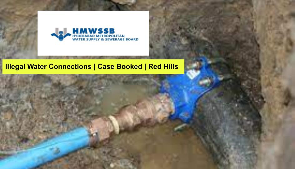 FIRs Booked Against 9 residents for illegal water connections in Red Hills