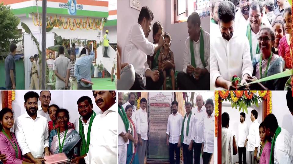 CM Revanth inaugurates first batch of Indiramma houses in Telangana