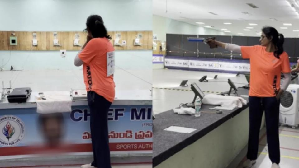 BJP leader Madhavi Latha wins gold medal in shooting