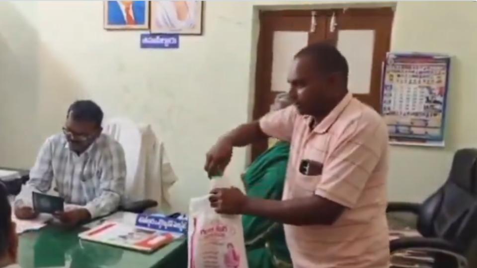 Video of Farmer attempts suicide in Mahabubnagar in front of tehsildar