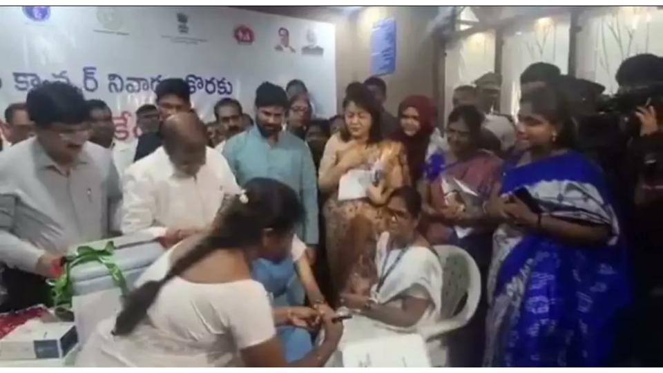 Damodara Rajanarasimha Launches HPV Vaccination Drive In Hyderabad