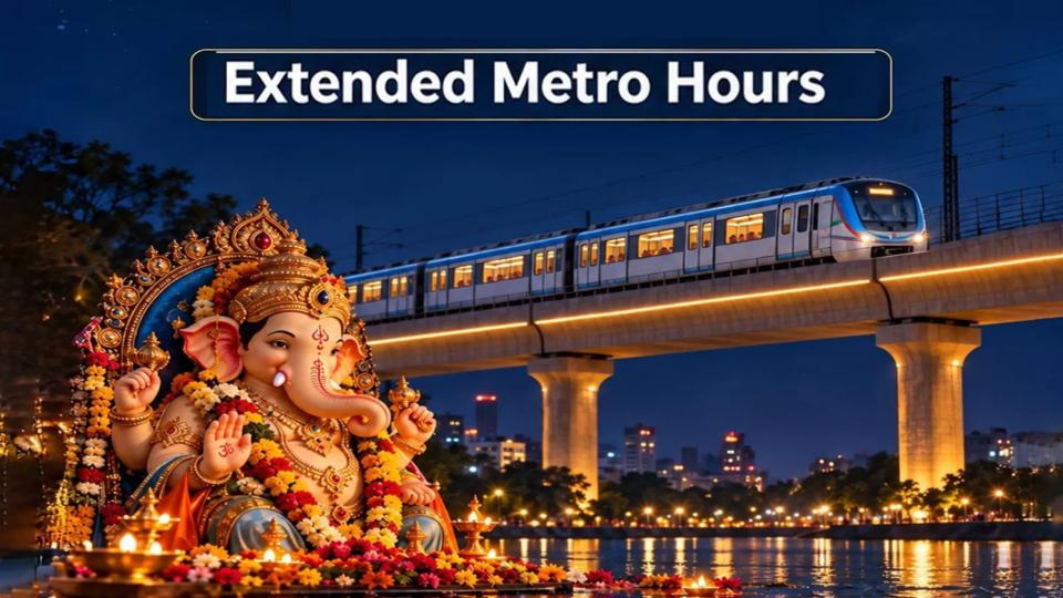 Hyderabad Metro Extends Services On Sept 26 For Ganesh Immersion 
