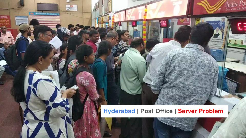 Hyderabad Faces Uncertainty Due to Post Office System Failure