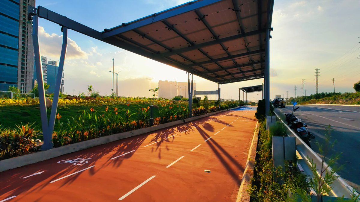 india’sfirstsolarroofcyclingtrackinauguratedinhyderabad