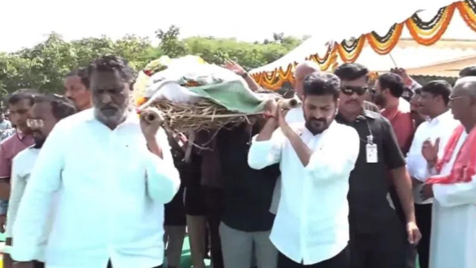 CM Revanth Reddy announces memorial park for poet Ande Sri 