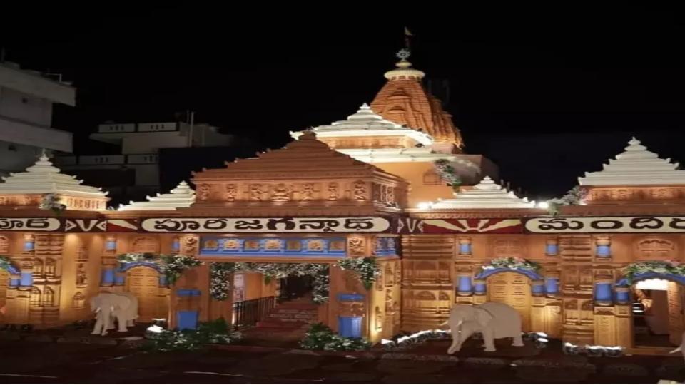 Balapur Ganesh Draws Devotees with Puri Jagannath Temple-Themed Pandal 