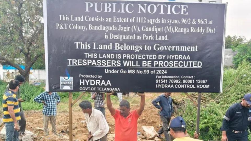 Hydraa reclaims encroached parklands in Bandlaguda Jagir