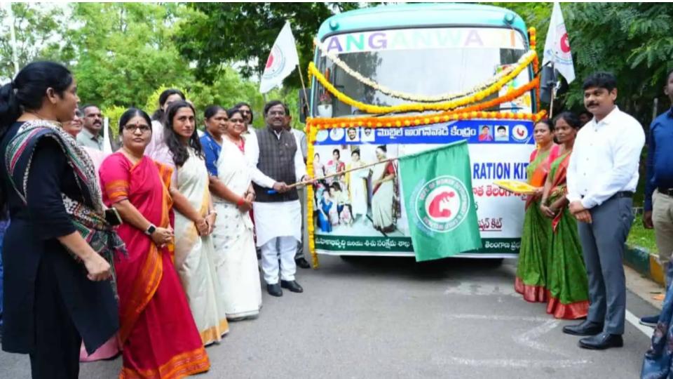 Anganwadi vans launched to reach migrant workers children