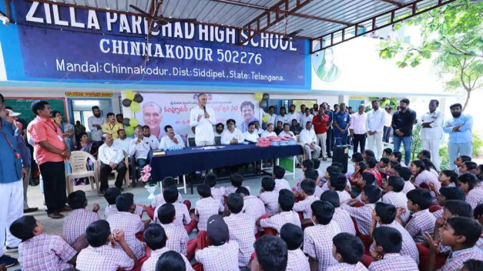 Harish Rao slams Congress over poor focus on govt schools