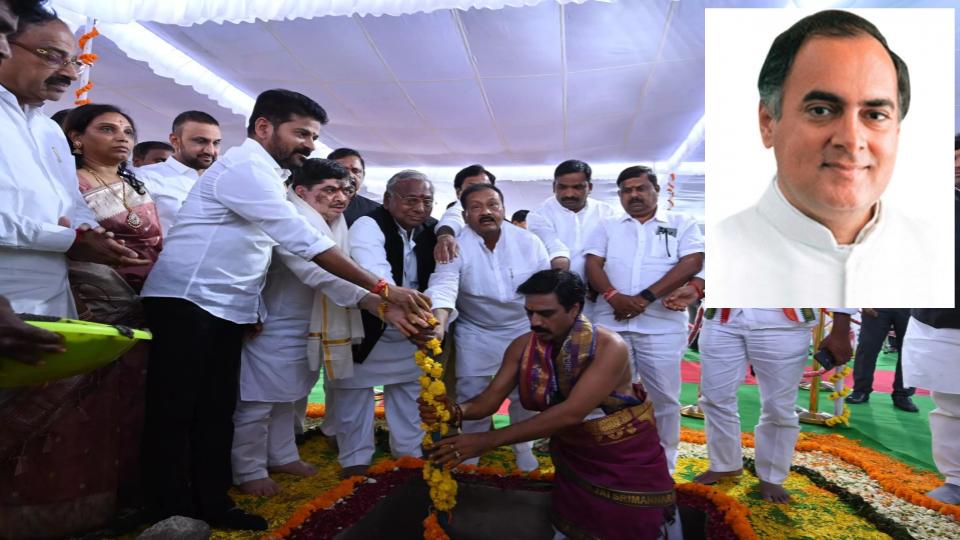 soniatounveilrajivgandhi’sstatueneartelanganasecretariatcmrevanth