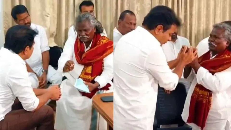 ktrfulfillspromiseextendsfinancialsupporttopadmashri‘kinnera’mogulaiah