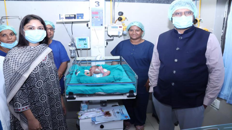 District collector Rizwan Basha Visit Abandoned Child in Jangaon