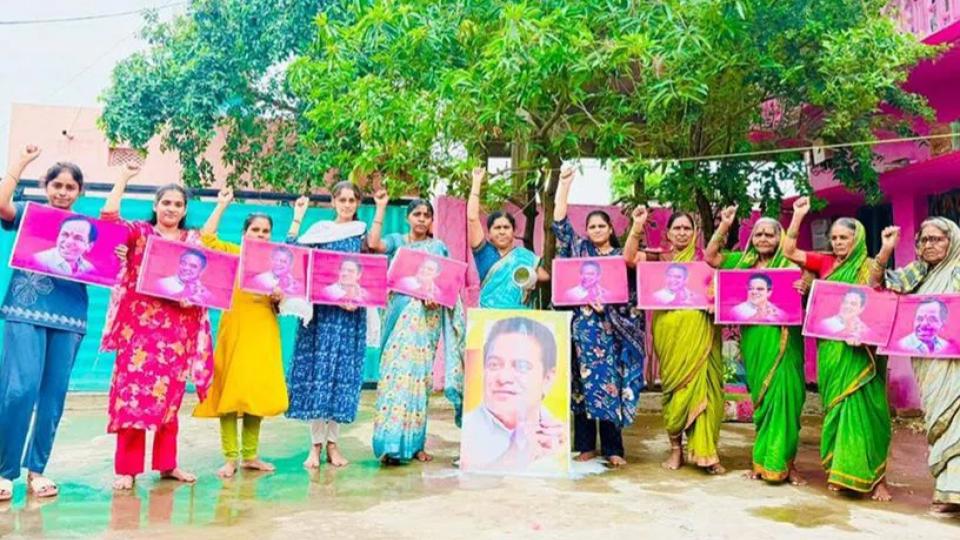 Villagers celebrate KT Rama Rao’s birthday in Adilabad