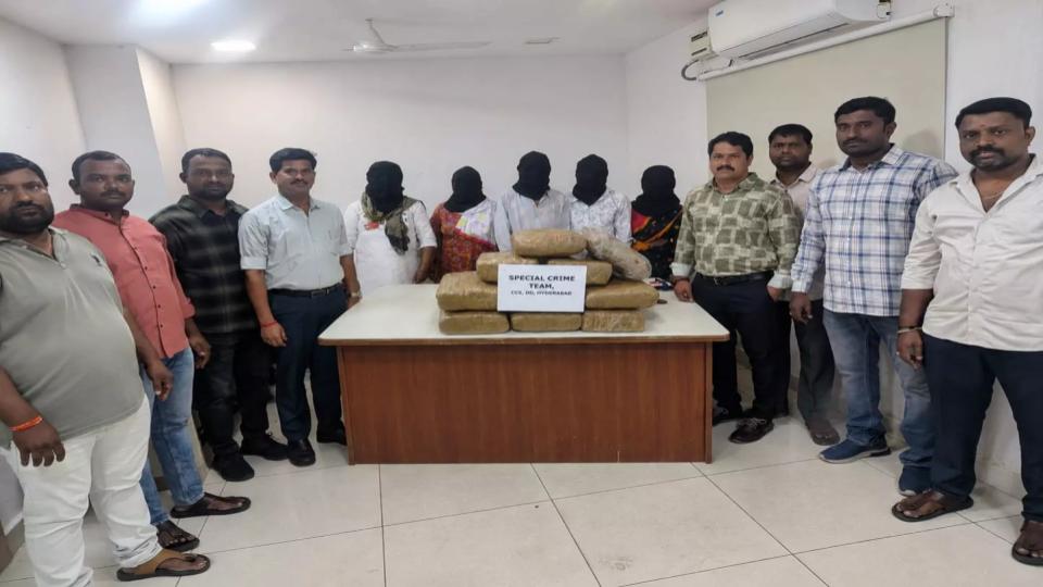 3 Senior Citizens among 5 Held in Ganja Case in Hyderabad