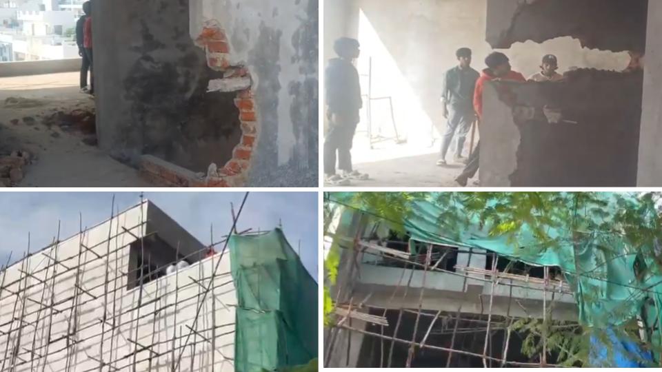 GHMC conducts demolition drive against illegal constructions in Attapur