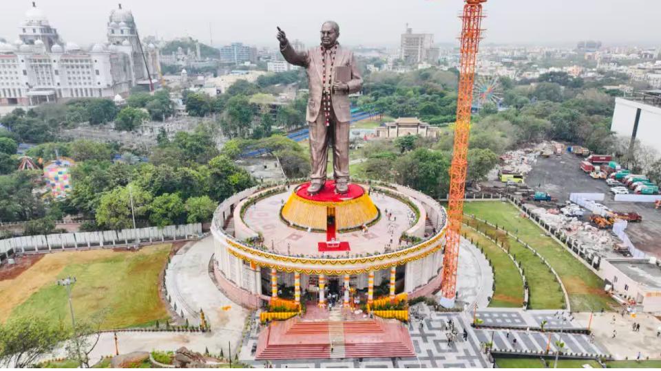 world’stallestambedkarstatuefinallyopenedforpublicinhyderabad