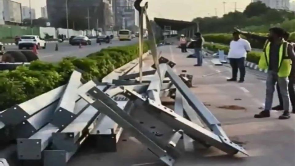 partofsolarroofcyclingtrackinhyderabaddismantled