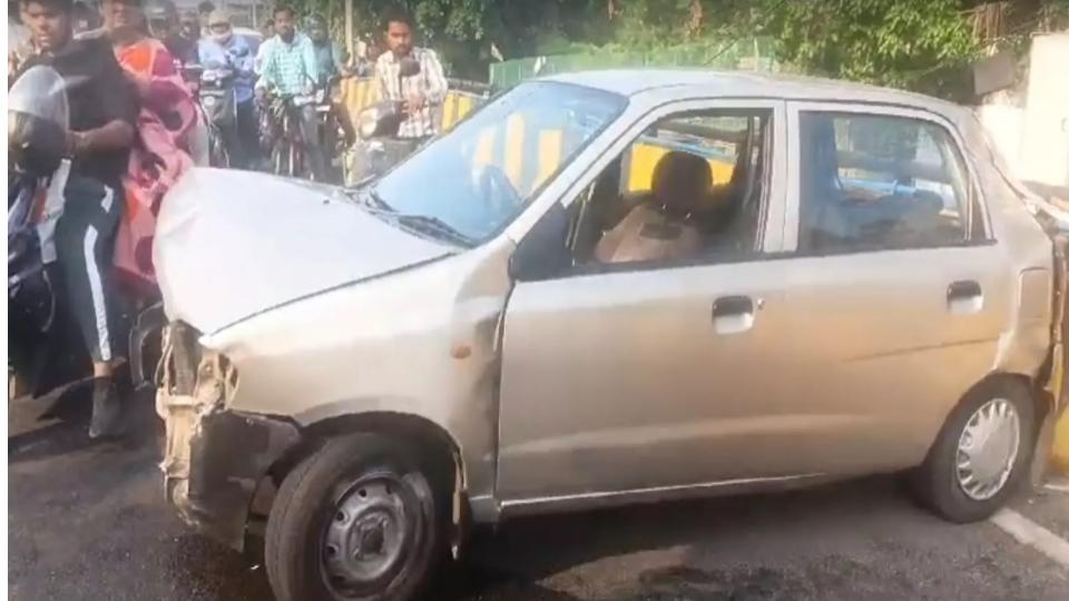 Two injured in Begumpet flyover road accident