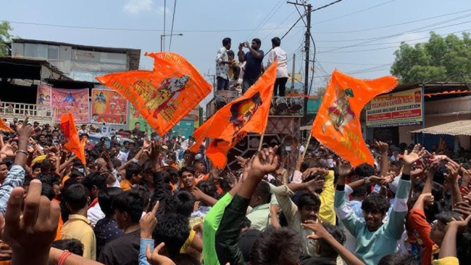 Sri Ramanavami Shobha Yatra Led by Raja Singh Begins at Dhoolpet