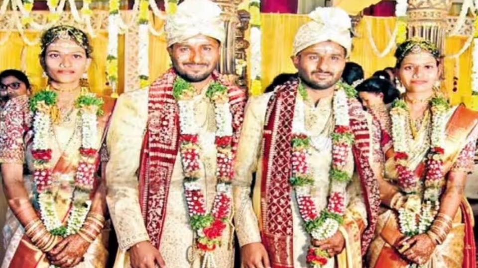 Twin Brothers Marry Twin Sisters in Kamareddy