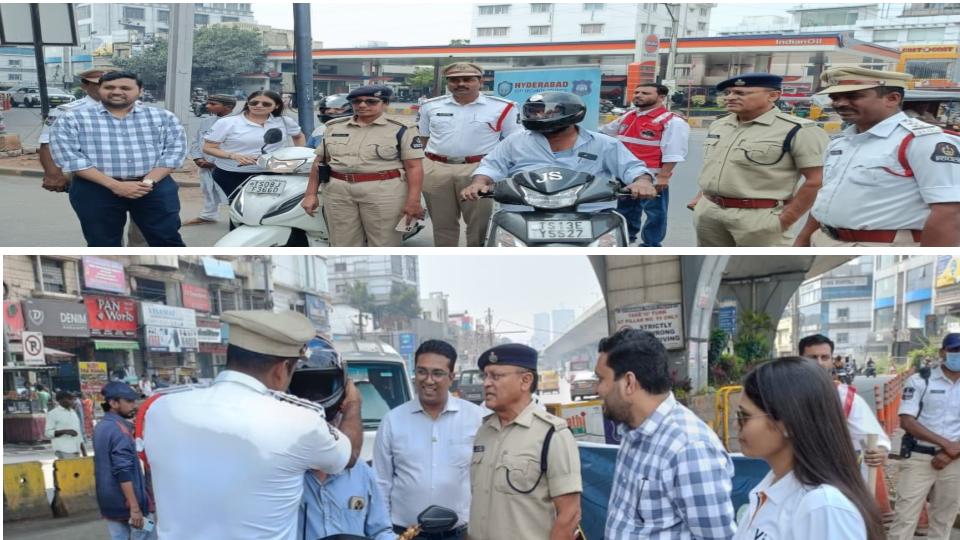 Traffic Awareness, Free Helmet Distribution Done At Nanal Nagar