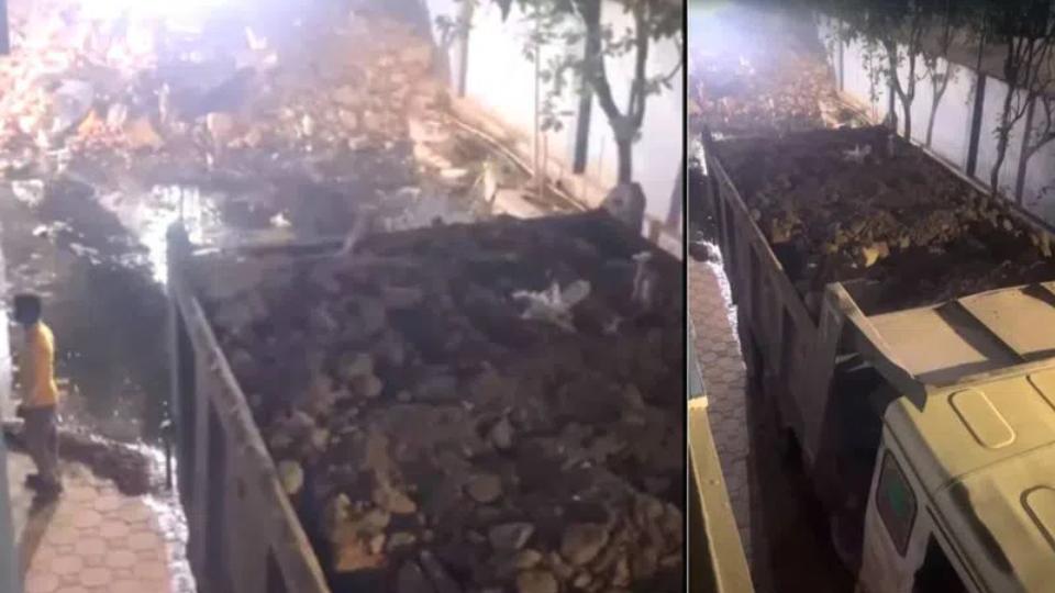 Massive debris cleanup begins in Gachibowli