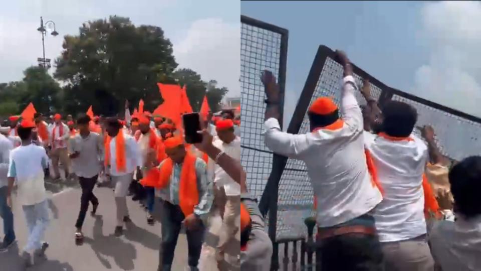BGUS breaks Tank Bund barricades over GHMC’s Ganesh restrictions