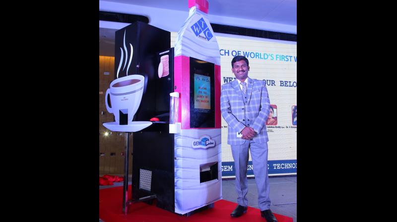 world’sfirstwaterteacoffeeatmlaunchedinhyderabad