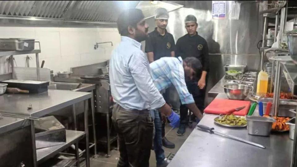 Food safety team discards expired food articles at China Bistro in Jubilee Hills