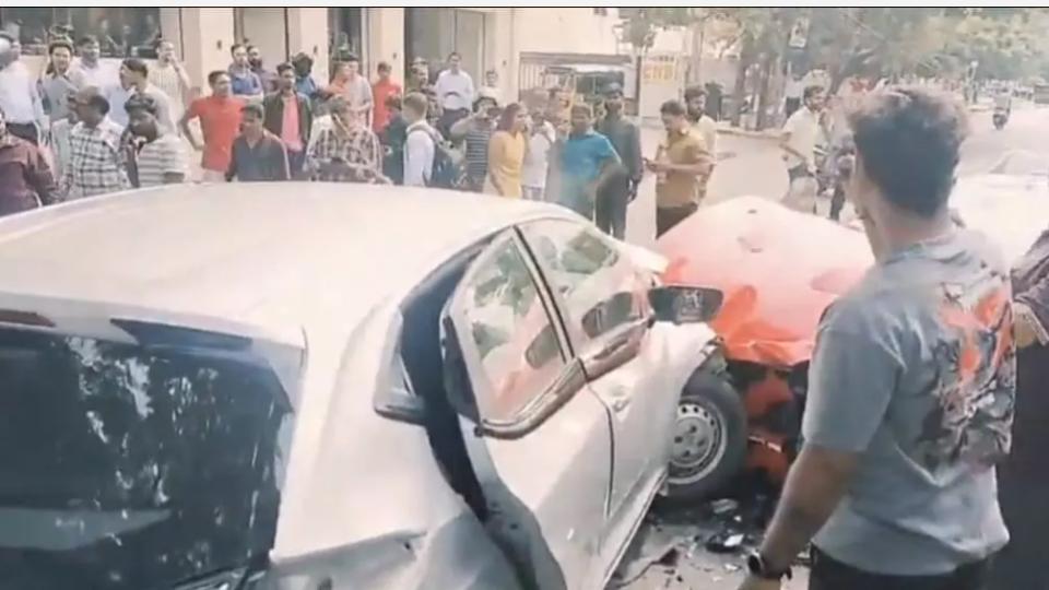 Ferrari car loses control, rams multiple vehicles in Jubilee Hills