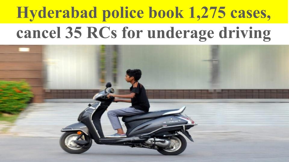 hyderabadpolicebook1275casescancel35rcsforunderagedriving