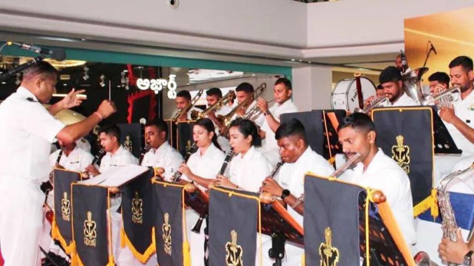 Indian Naval Band organises musical concert at Sarath City Mall, Kondapur