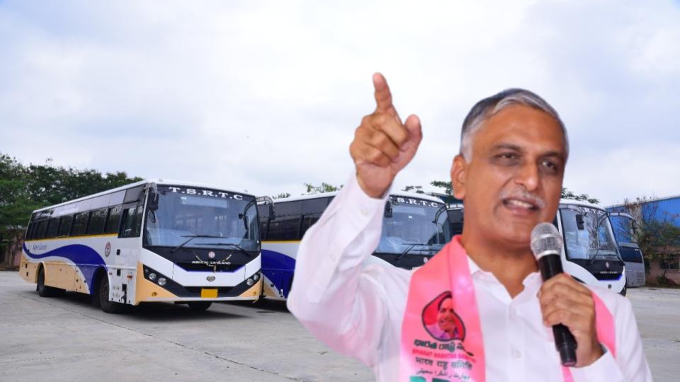 Harish Rao slams Congress govt on hiking RTC bus fares by 50 pc