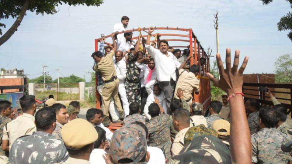 Several BRS leaders taken into custody in Gajwel