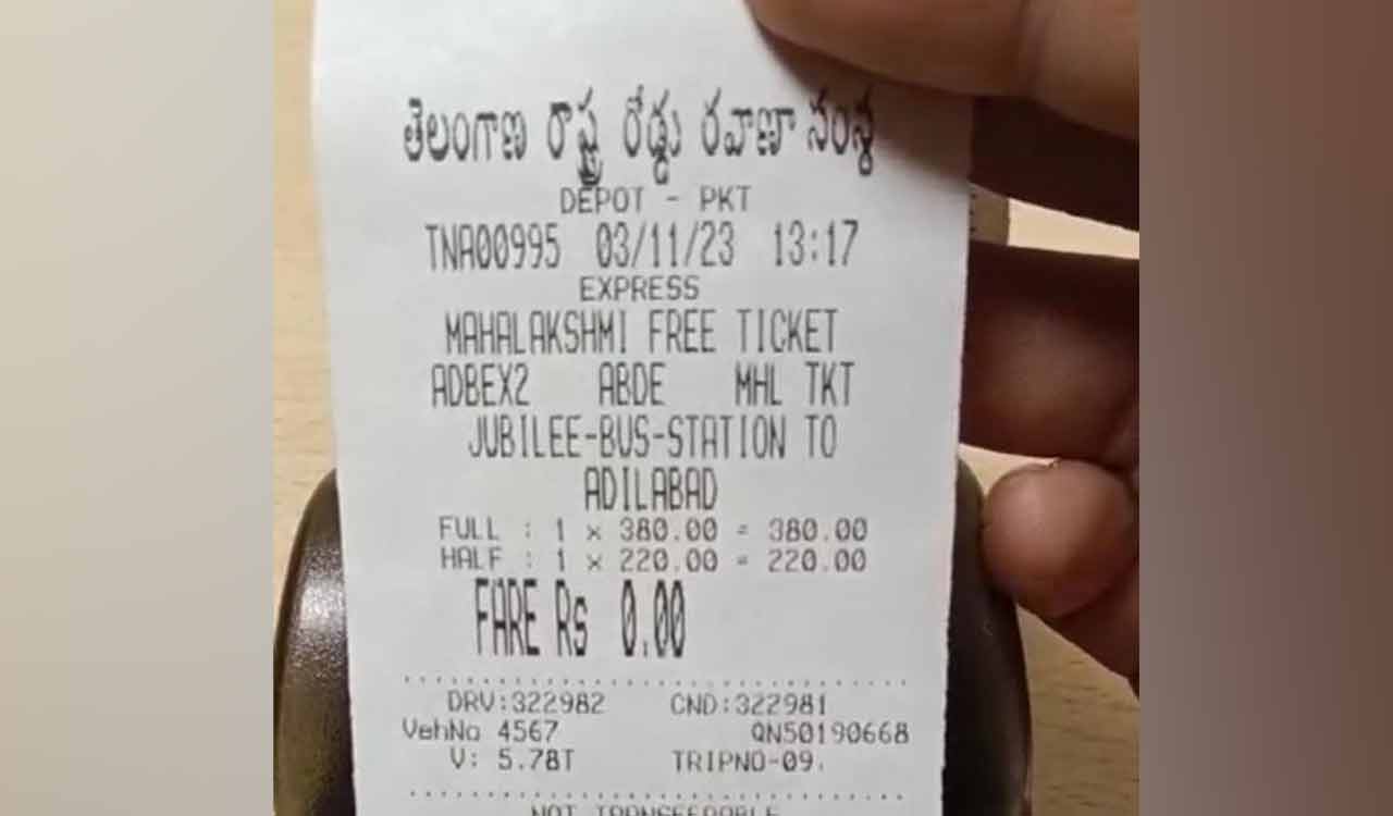 TSRTC issues ‘Zero Tickets’ to women passengers