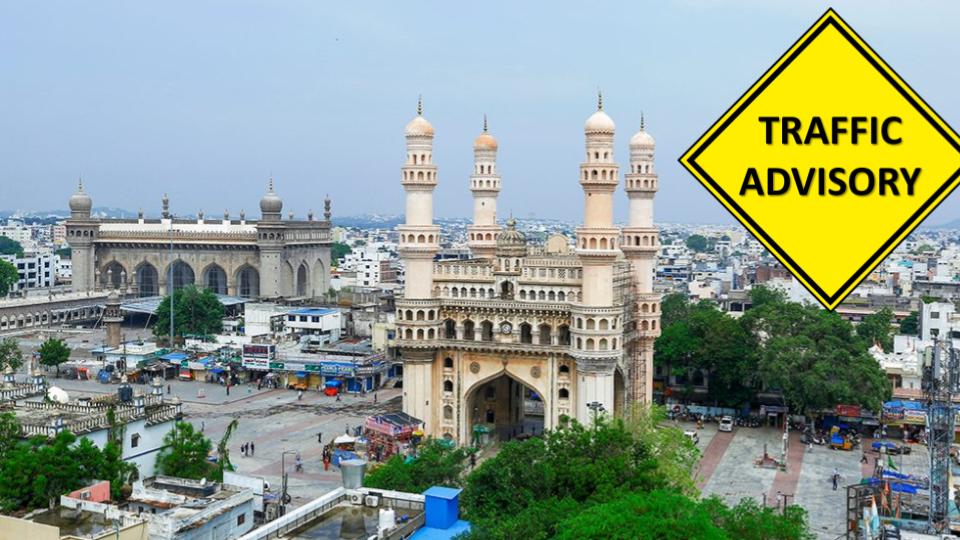 Traffic restrictions around Charminar 