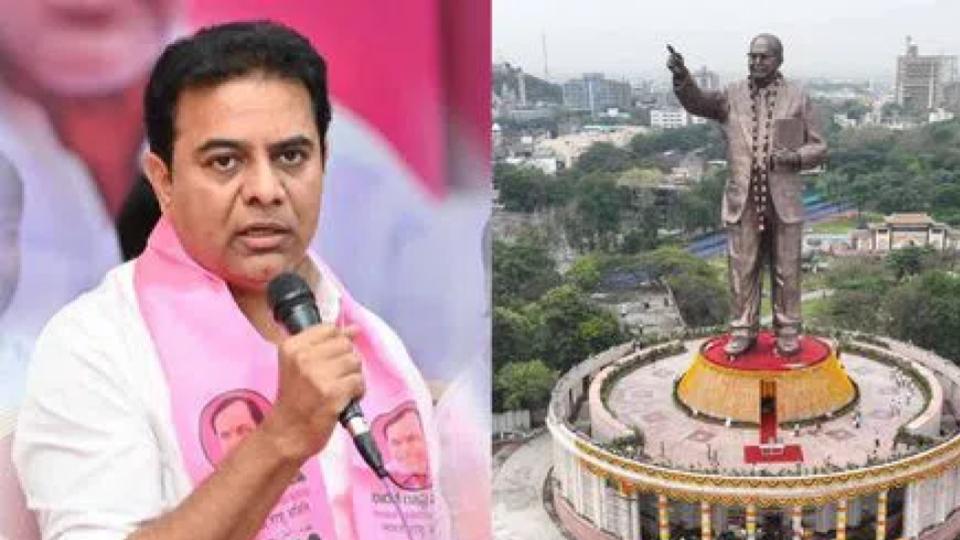 KTR pays tributes to Dr BR Ambedkar 