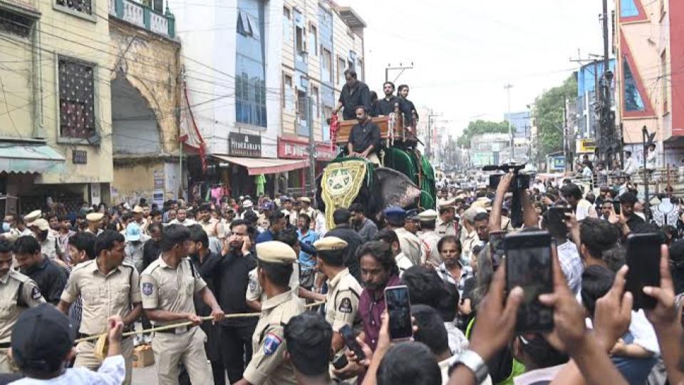 Trial run of Bibi-Ka-Alam procession held in  Old City
