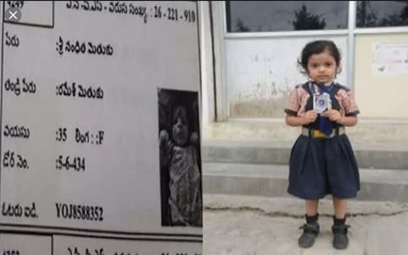 telangana:3yearoldgirlgetsvoteridinkarimnagar