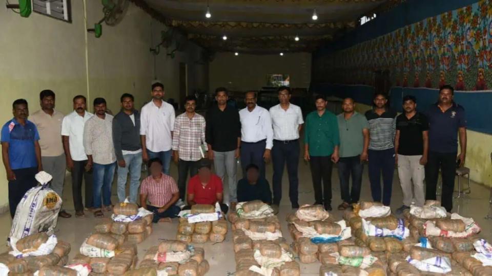 EAGLE cops seizes 935 kg ganja worth Rs 5 crore in Telangana