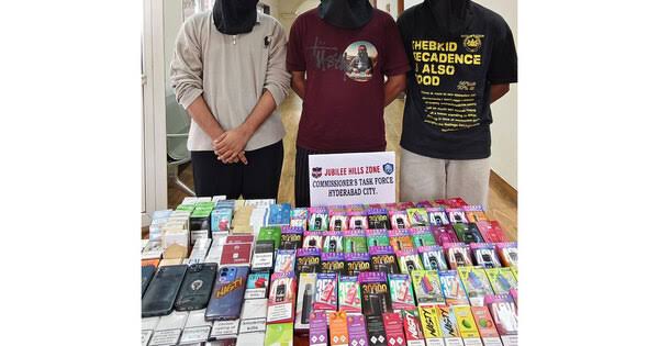 Hyderabad police seize banned e-cigarettes, vapes from shop