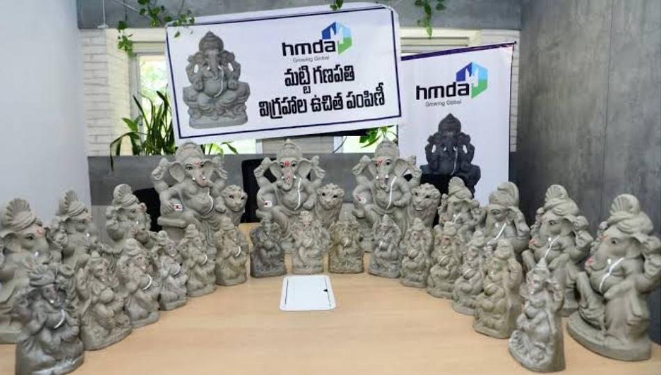 HMDA to distribute 1.33 lakh eco-friendly Ganesh idols